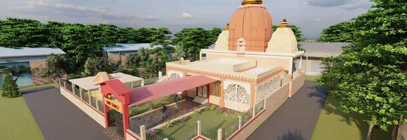 Isometric view of temple complex
