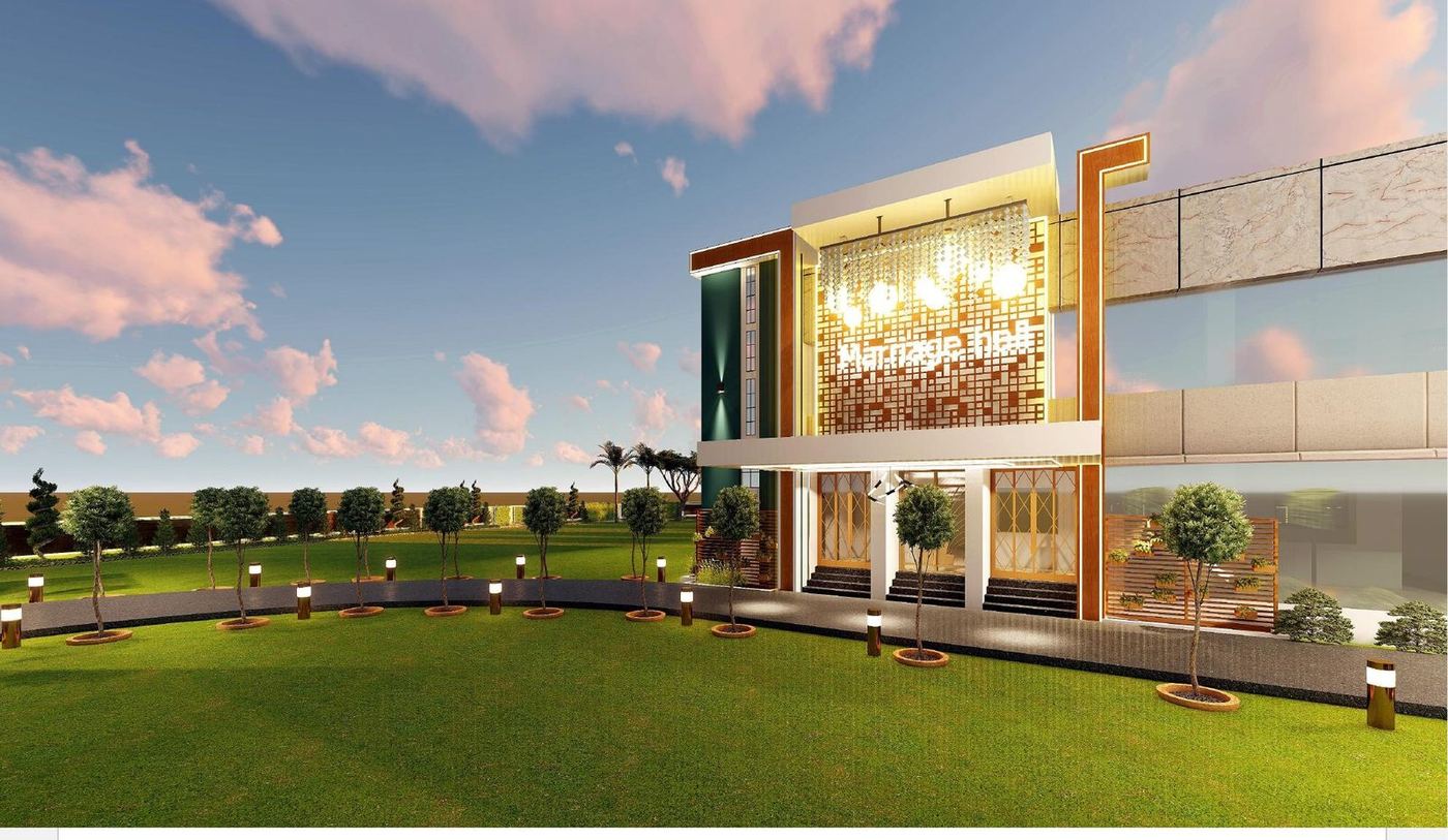 Marriage hall side elevation